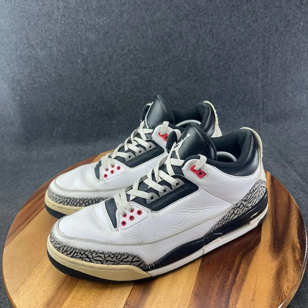 Jordan 3 Retro Infrared 23 White Black Gray 136064-123 Mens Size 12 2013